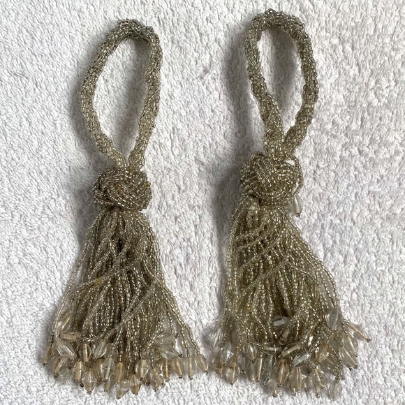 Set of two Napkin Rings Beaded Tassel - Picture 1 of 4
